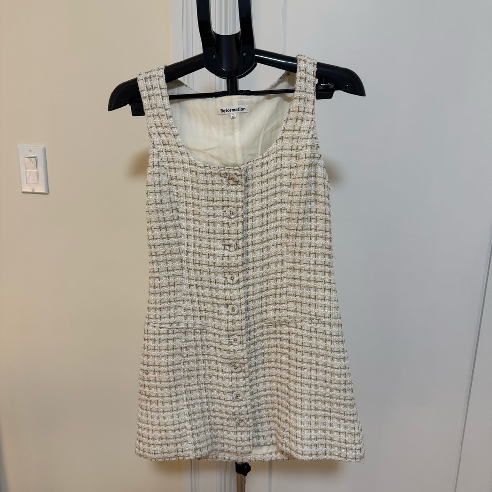 Reformation Jamie Tweed Mini Dress - Picture 3 of 8